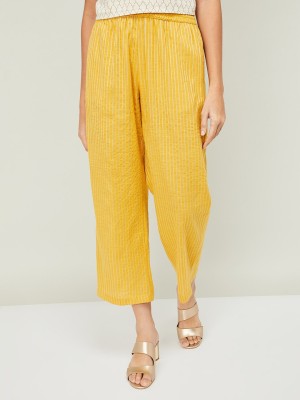 Melange by Lifestyle Regular Fit Women Yellow Trousers