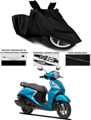 KEDIT Waterproof Two Wheeler Cover for Yamaha(Fascino 125 BS6, Black)