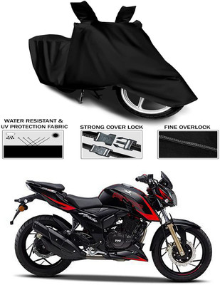 KEDIT Waterproof Two Wheeler Cover for TVS(Apache RTR 200 4V, Black)