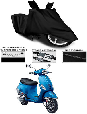 KEDIT Waterproof Two Wheeler Cover for Universal For Bike(Vespa SXL 125, Black)