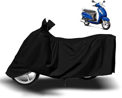 THE REAL ARV Waterproof Two Wheeler Cover for Suzuki(Access, Black)