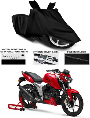 KEDIT Waterproof Two Wheeler Cover for TVS(Apache RTR 200, Black)