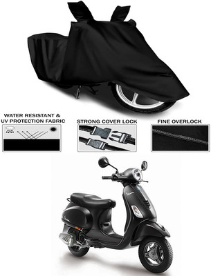 KEDIT Waterproof Two Wheeler Cover for Piaggio(Vespa, Black)