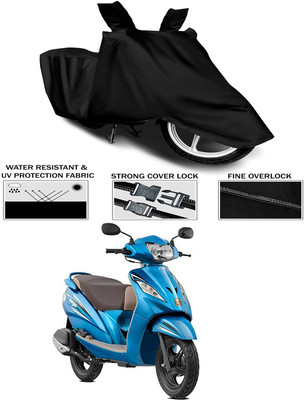 KEDIT Waterproof Two Wheeler Cover for TVS(Wego, Black)