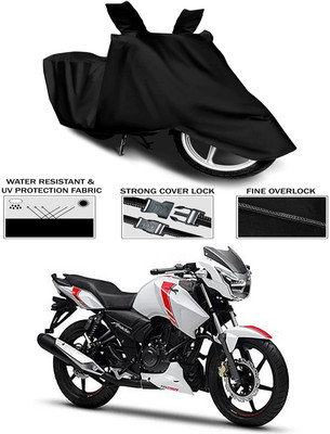 KEDIT Waterproof Two Wheeler Cover for TVS(Apache RTR 160, Black)