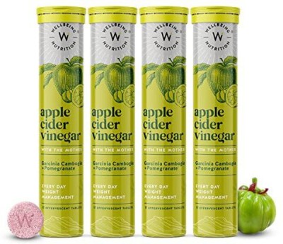 Wellbeing Nutrition Apple Cider Vinegar with the Mother & Garcinia Cambogia,Pomegranate (Pack of 4)(4 x 17 Tablets)