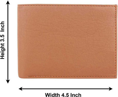 Hawkeyed Men Casual Tan Artificial Leather Wallet(9 Card Slots)
