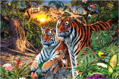 PR DESIGN SOLUTION Animals Multicolor Wallpaper(91 cm x 60 cm)