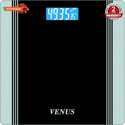 Venus (India) EPS-1199 Digital Electronic LCD Personal Weight Machine Body Weighing Scale(Silver, Black)