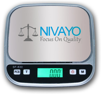NIVAYO SF 830 High Defination, Digital Weighing Scale for Jewellery, FC-7,(Multicolor) Weighing Scale(White, Black)