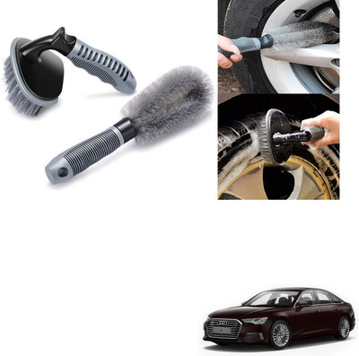AuTO ADDiCT COMBO OF CAR WHEEL AND ALLOY CLEANER BRUSH FOR AUDI A6 200 g Wheel Tire Cleaner(Pack of 2)