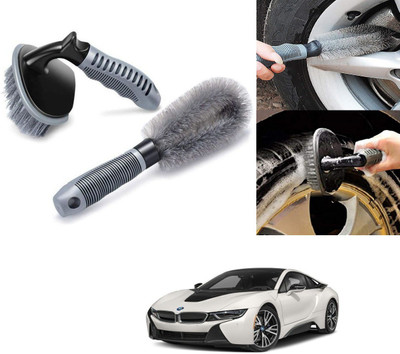AuTO ADDiCT COMBO OF CAR WHEEL AND ALLOY CLEANER BRUSH FOR BMW I8 200 g Wheel Tire Cleaner(Pack of 2)