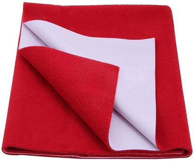 KMRSYSCØ Cotton Single Sized Bedding Set(Red, 1 Dry Sheet)