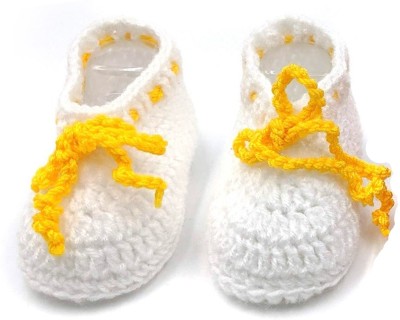 Kidzoo Booties(Toe to Heel Length - 9 cm, White)