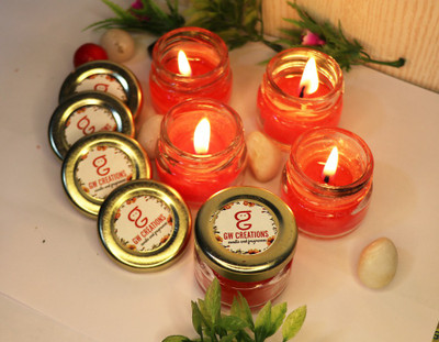 Flipkart SmartBuy Cylindrical Rose Jar Candle. made up of Parrafin Wax and are smokeless candles. Candle(Red, Pack of 1)
