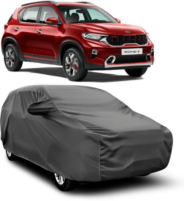 JEHOVA Car Cover For Kia Sonet (With Mirror Pockets)(Grey)