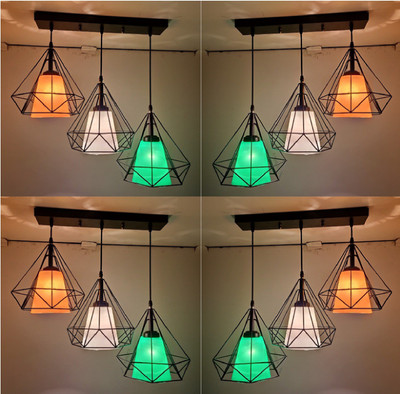 PR Prashant Pendant Lamp Ceiling Lamp(Orange, White, Green)