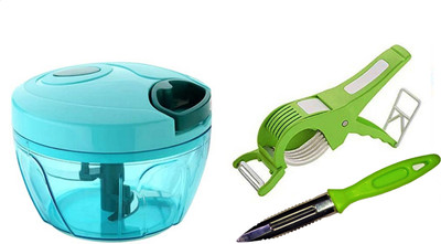 AKsells combo of veg cutter & chopper & peelar (pack of 3) Vegetable & Fruit Chopper Vegetable & Fruit Chopper(pack of 3)