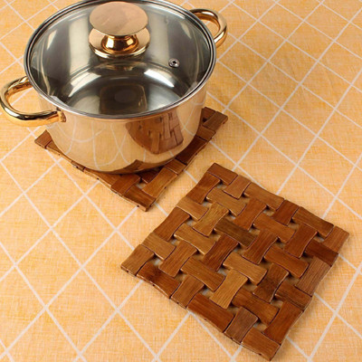 Rossella Round Bamboo Coaster Set(Pack of 2)