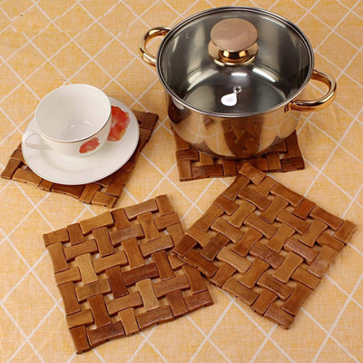 Bluwings Square Wood Coaster Set(Pack of 4)