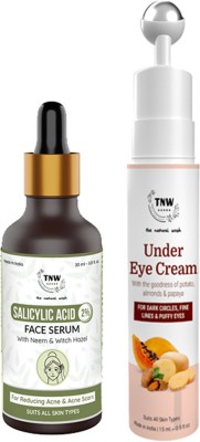 TNW - The Natural Wash Salicylic Acid Face Serum & Under Eye Cream for Acne & Dark Circles |Combo(2 Items in the set)