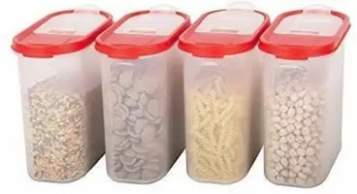 Flipkart SmartBuy Plastic Utility Container  - 1.8 L(Pack of 4, Red)