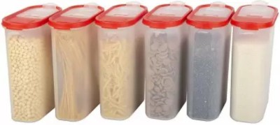 Flipkart SmartBuy Plastic Utility Container  - 2.4 L(Pack of 6, Red)