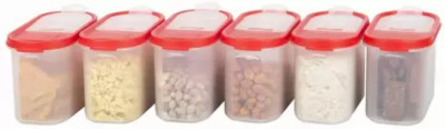 Flipkart SmartBuy Plastic Utility Container  - 1.2 L(Pack of 6, Red)