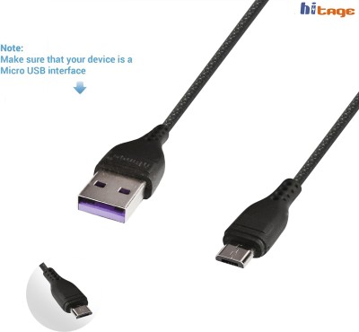 Hitage Micro USB Cable 1.2 m W-531+ PRO MICRO USB CABLE QUICK CHARGE 2.4A(Compatible with MOBILE, DESKTOP, LAPTOP, DATA TRANSMISSION, Black, One Cable)