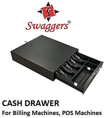 SWAGGERS 7 Compartments Metal Cash drawer(Black)