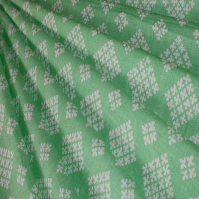 RJF Pure Cotton Geometric Print Kurta Fabric