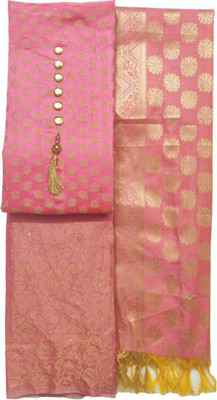 pandadi Chanderi Embellished Salwar Suit Material