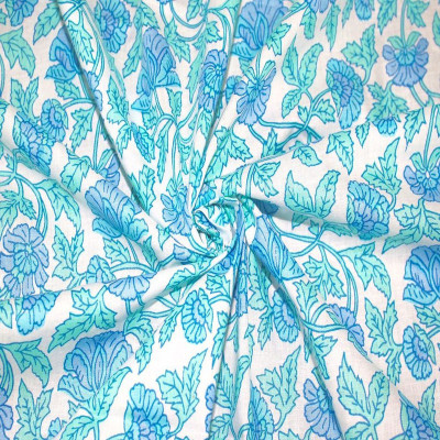 RJF Pure Cotton Floral Print Kurta Fabric