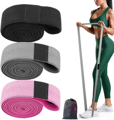 Getko With Device Resistance Loop Bands for Legs and Butt Set Gym Yoga Band 3pcs Set Resistance Band(Pack of 3)