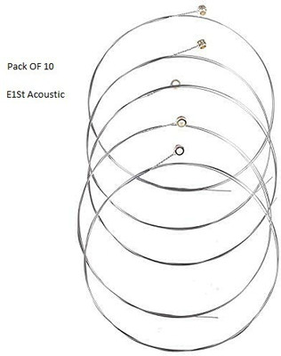 Mtunes Acoustic E1St Pack OF 10 Guitar String(Pack of 10, 10 Strings)