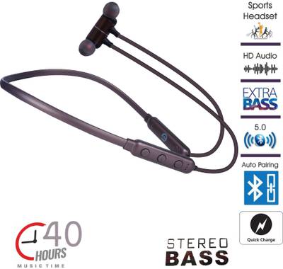 Hitage NBT 1949 40 Hours Music Time Wireless Neckband with Mic