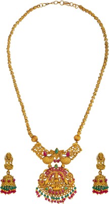 Shining Jewel Brass Gold-plated Gold Jewellery Set(Pack of 1)