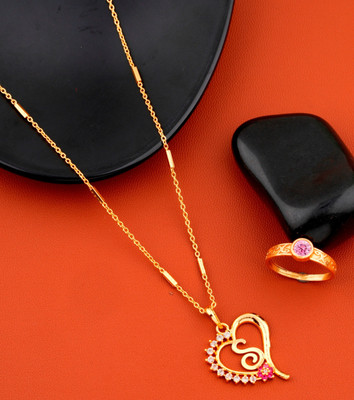 Bright STYLE Metal, Alloy Gold-plated Gold Jewellery Set(Pack of 1)