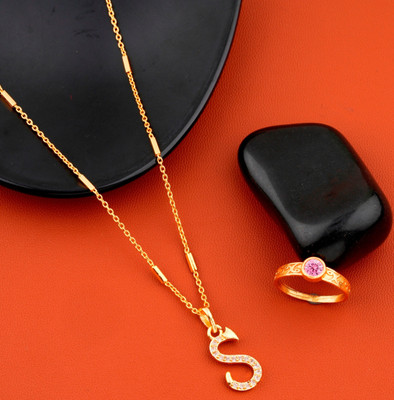 Bright STYLE Metal, Alloy Gold-plated Gold Jewellery Set(Pack of 1)
