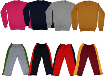 KAVYA Boys & Girls Casual Sweatshirt Pyjama(Multicolor)