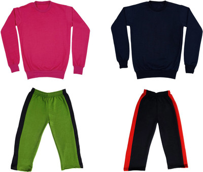 KAVYA Boys & Girls Casual Sweatshirt Pyjama(Multicolor)