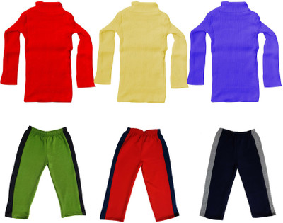 IndiWeaves Boys & Girls Casual T-shirt Pyjama(Multicolor)