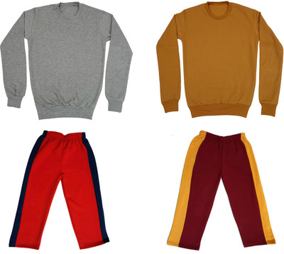 KAVYA Boys & Girls Casual Sweatshirt Pyjama(Multicolor)