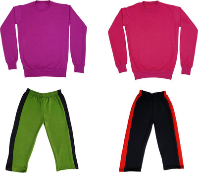 KAVYA Boys & Girls Casual Sweatshirt Pyjama(Multicolor)