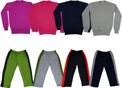 KAVYA Boys & Girls Casual Sweatshirt Pyjama(Multicolor)