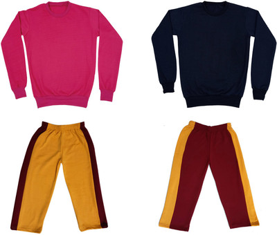 KAVYA Boys & Girls Casual Sweatshirt Pyjama(Multicolor)