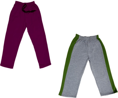 IndiWeaves Track Pant For Boys & Girls(Purple, Pack of 2)