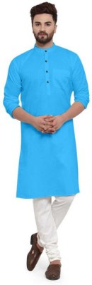 GOLORY Men Solid Straight Kurta(Dark Blue)