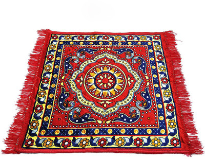 Gangji Velvet Prayer Mat(Multicolor, Pack of 2, Large)