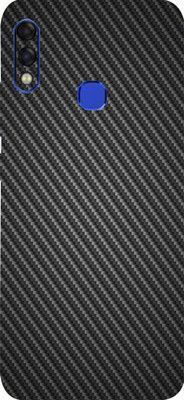 LAMHA Infinix Hot 7 Mobile Skin(Ultra Super Black Carbon Fiber With High Matte Finish.)
